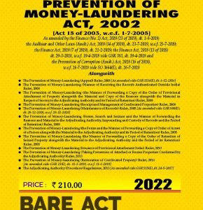 Prevention of Money-Laundering Act, 2002 alongwith Allied Rules