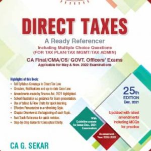 DIRECT TAXES A READY REFERENCER