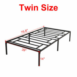 Twin Size Metal Platform Bed Frame Heavy Duty Mattress Foundation