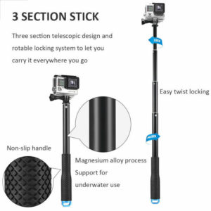 36″ Waterproof Extension Pole Selfie Stick For Gopro Hero/session 8 7 6 5 4 3+ 3