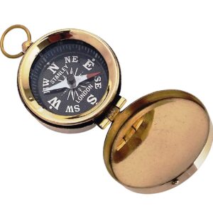 Antique Brass Compass with LID
