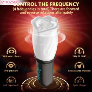 360 Rotating Vibrator Automatic Male Masturbator for Men Cup 3D Tongue Oral Blowjob